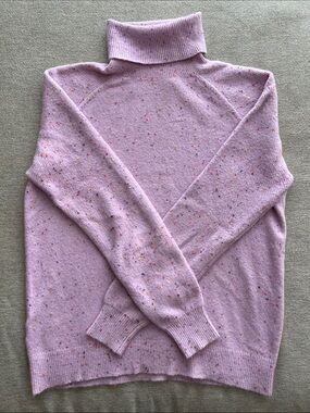 LOFT Light Pink Speckled Turtleneck Sweater